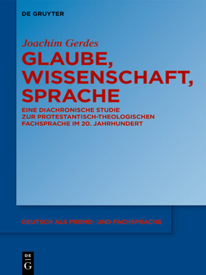 cover image of Glaube, Wissenschaft, Sprache